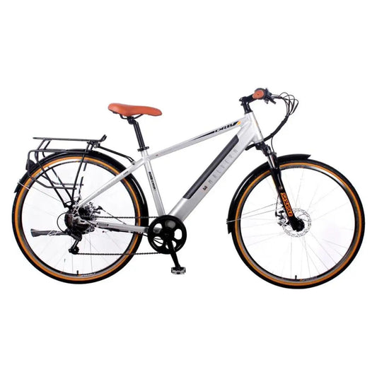 Dallingridge Malvern Hybrid Trekking Electric Bike - Satin Silver / Camel